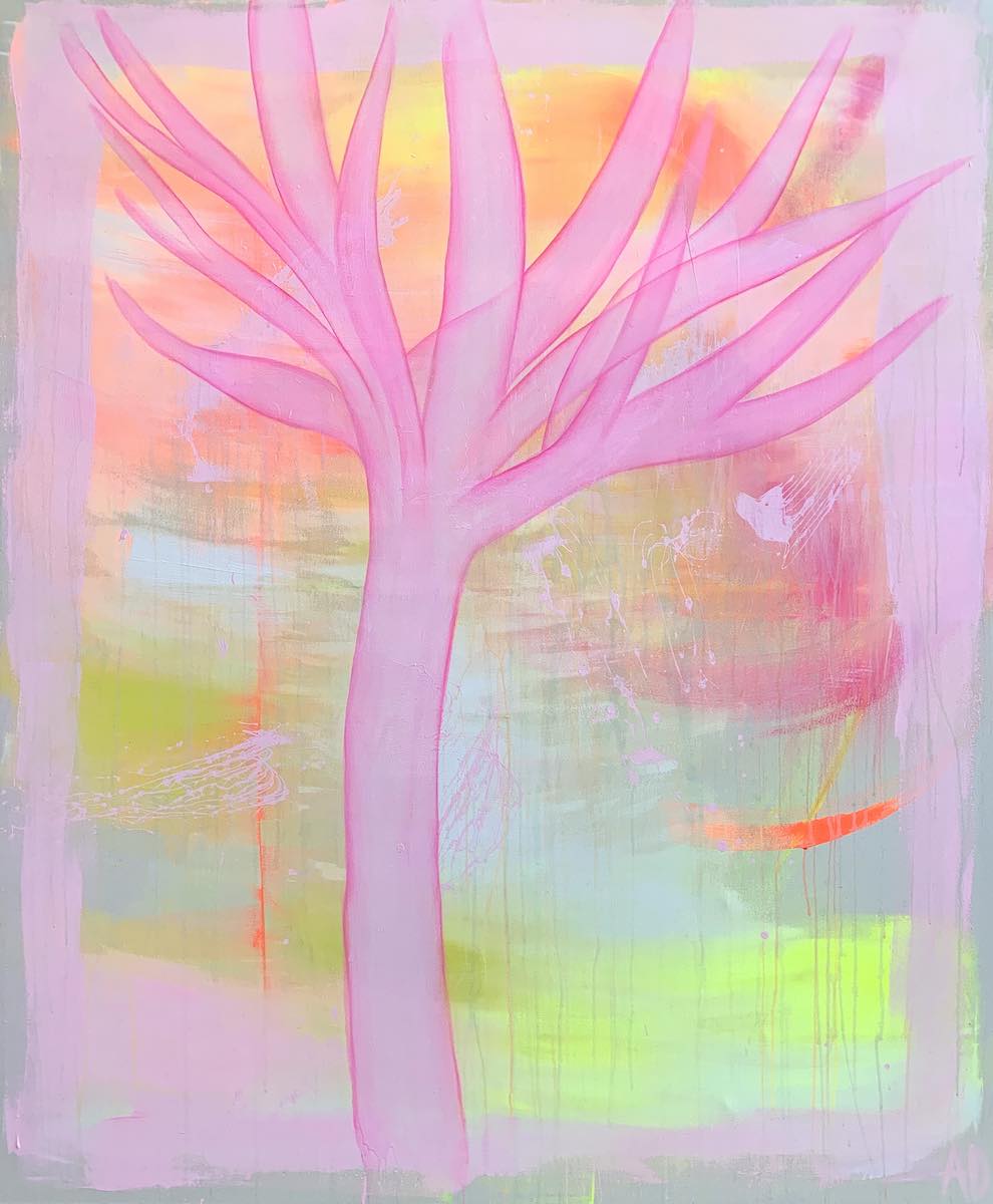 Abstraktes Kunstwerk von einem Baum von Annique Delphine