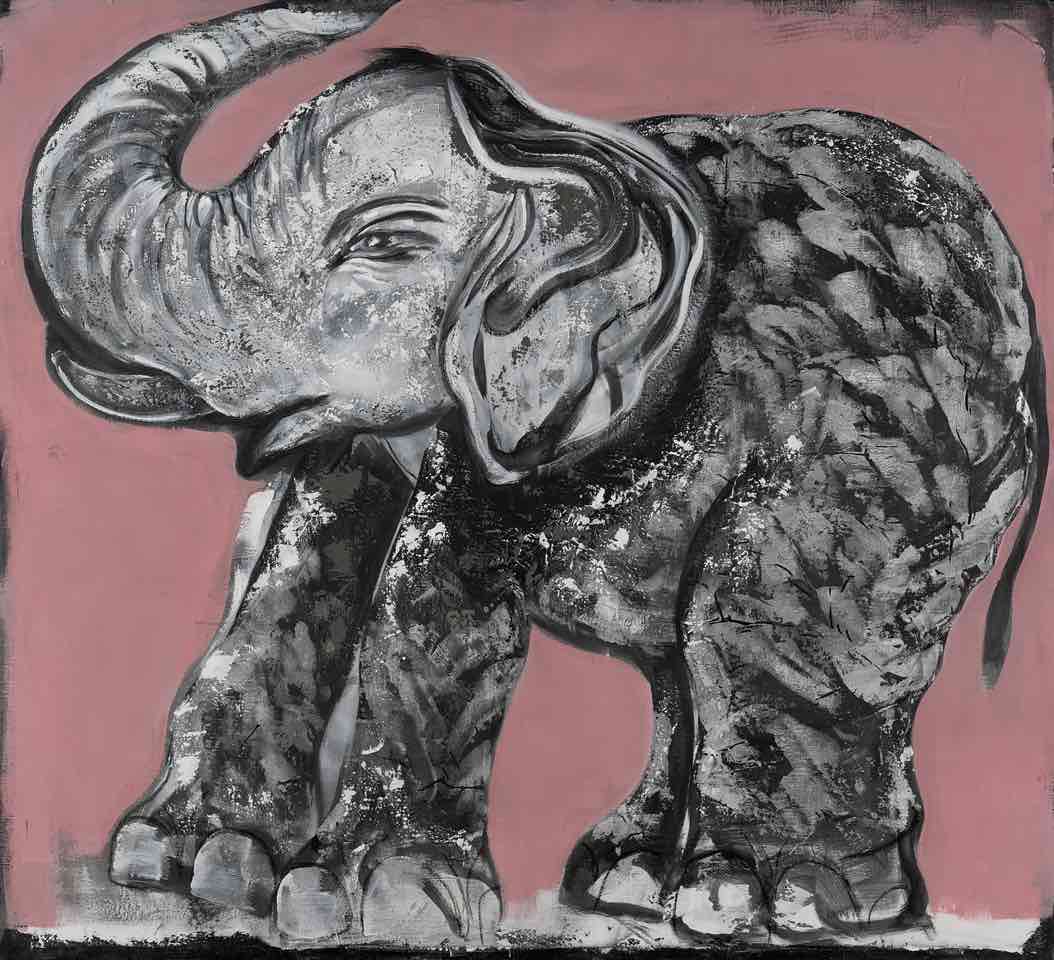 Portrait Bild Elefant von Claudia Gröhler