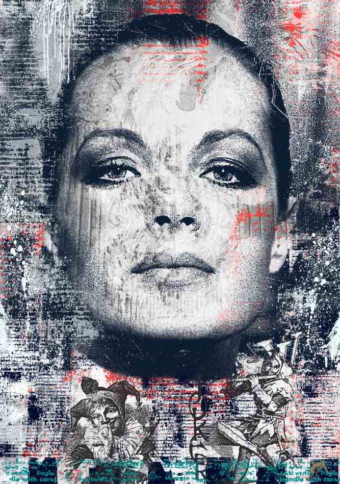 Romy Schneider Pop Art Kunst von Devin Miles