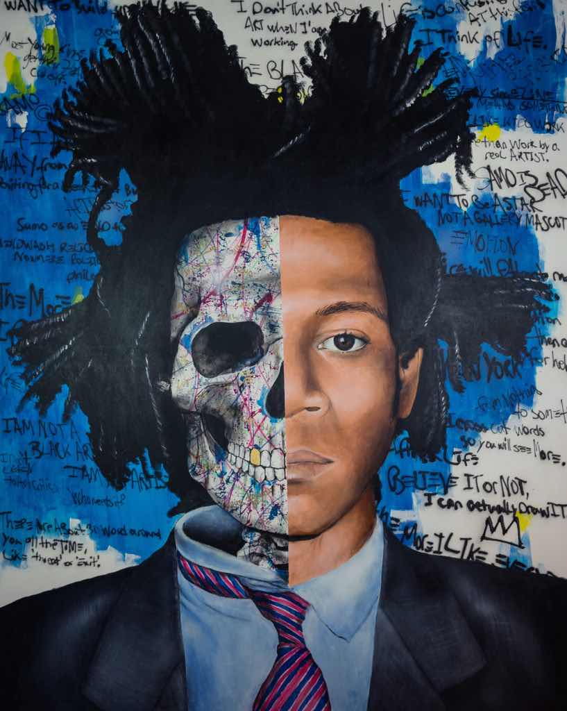 Jean Michel Basquiat Popart Porträt von Grafy