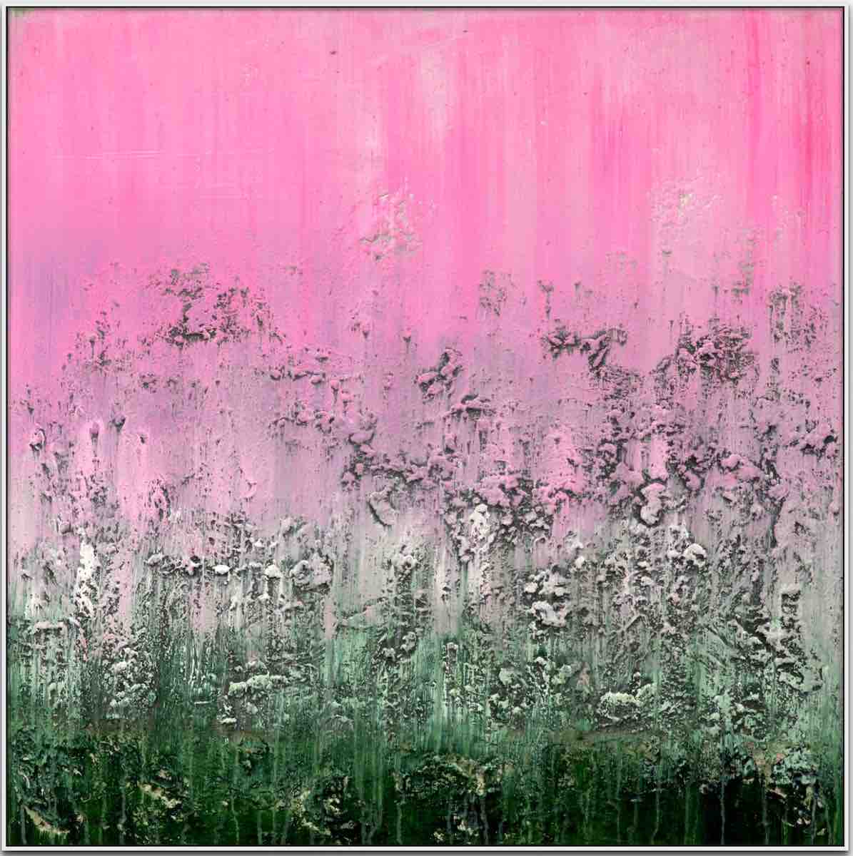 Abstrakte Kunst von Sam Bergwein in rosa