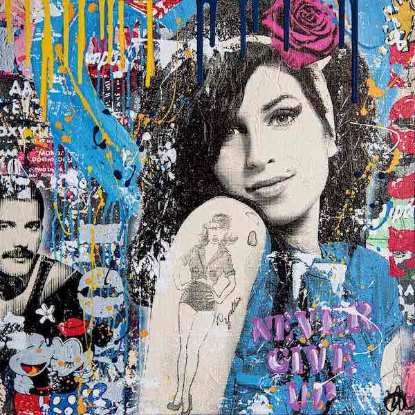 Pop Art Kunst von Devin Miles mit Amy Winehouse