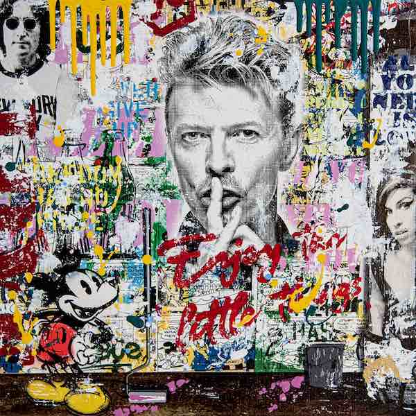 Popart Kunst von Devin Miles mit David Bowie
