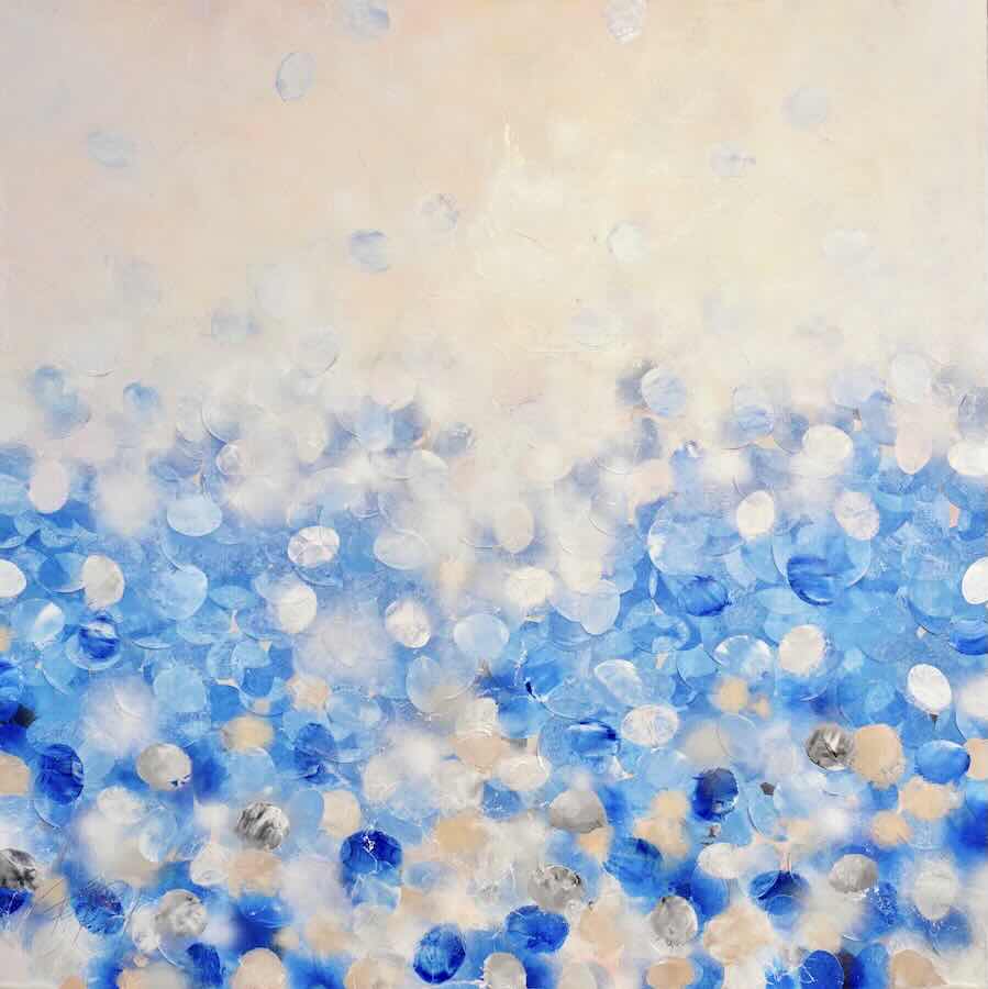 Abstraktes Werk von Frederic Paul in blau Munich