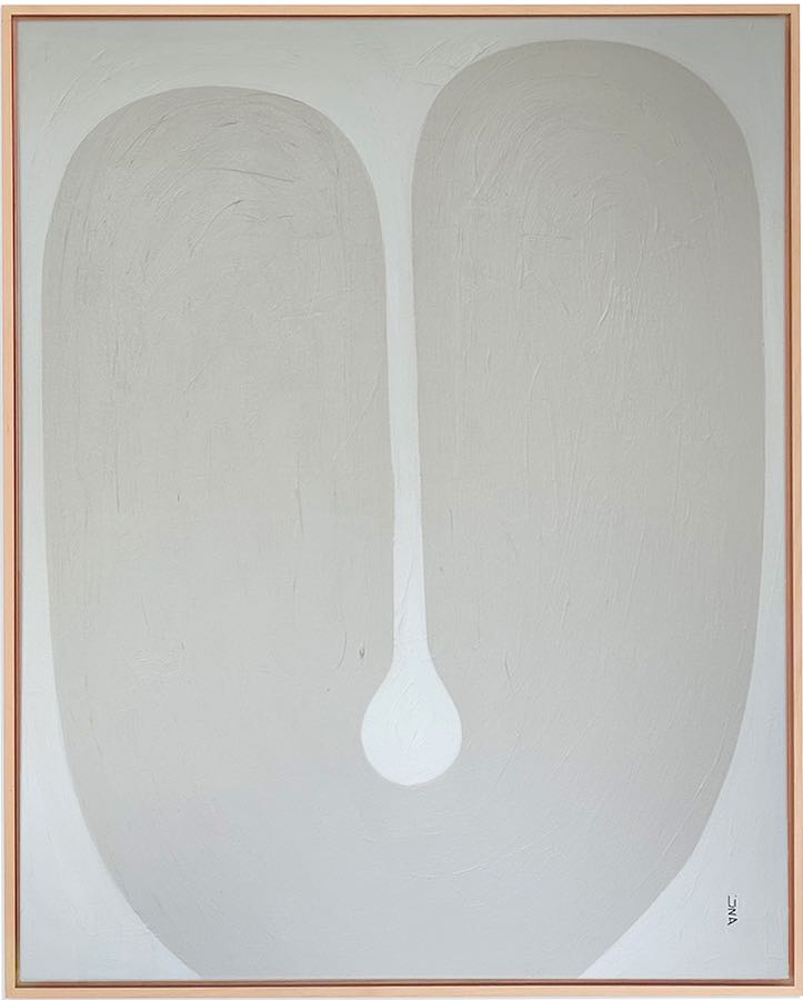 Abstrakte minimalistische Kunst von Lina Danitz in hellen Farben